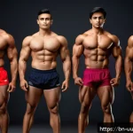 Home 18 신체 유형에 따른 맞춤형 영양 조절 전략 - A detailed illustration of three distinct male body types representing ectomorph, mesomorph, and end...