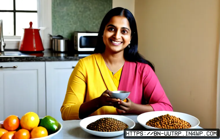 사례 연구  성공적인 맞춤형 영양 관리 - Photorealistic success story of personalized nutrition care, a Bengali South Asian middle-aged woman...